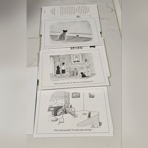 The New Yorker Cat Cartoons Notecard Wallet Pack of 10 Cards & Envelopes Blank - Picture 7 of 8